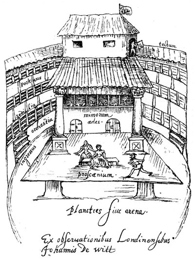 天鹅剧院，伦敦，1596年，1893年 作者 不明
