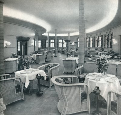 孔戴迪萨沃亚（Conte Di Savoia）的茶室，1933年 作者 不明