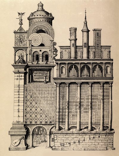 罗伯特·弗洛德（Robert Fludd）音乐殿堂，1617 作者 不明