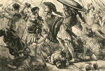 1890年在Chaeronea的Thebans和马其顿人。 作者 不明