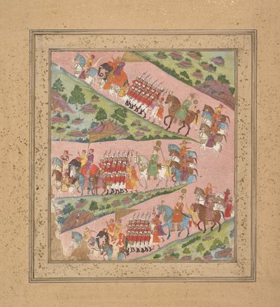 三路，约。 1840年。 作者 不明