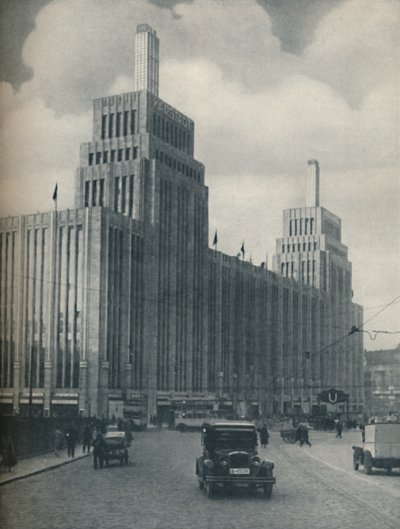 建于工人阶级区的Karstadthaus的塔状侧面，c1935年 作者 不明