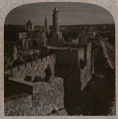 大卫塔。城堡最古老的地方，c1900 作者 不明