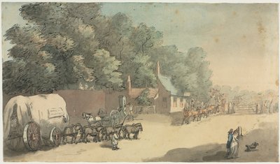 1700年代的收费公路大门。 作者 不明