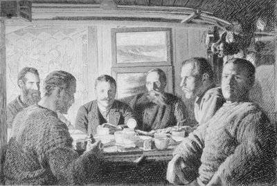 晚餐桌的上端。 1895年2月15日，1897年 作者 不明