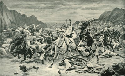 1901年，坎大哈骑兵对Arghandab河的胜利。 作者 不明
