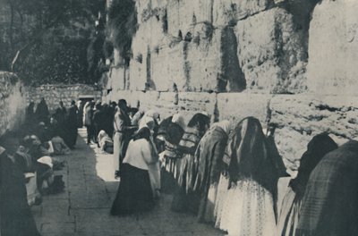 哭墙：哀悼祖先失落之城的日子，c1935年。 作者 不明