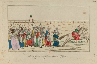 妇女在凡尔赛的游行，1789年10月5日，1789年。 作者 Unbekannt