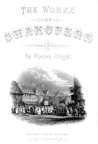 Shakspere的作品-带有Garics Jubilee游行的Shakspere的出生地，c1870年 作者 不明
