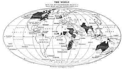 1924年，带有黑色的英国人拥有的世界和带下划线的群岛 作者 不明