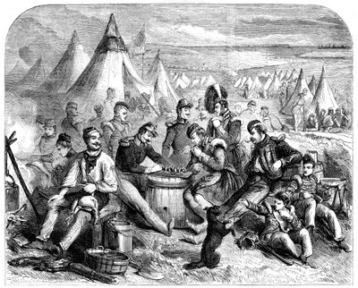 塞瓦斯托波尔前士兵们的娱乐活动，1855年 作者 不明