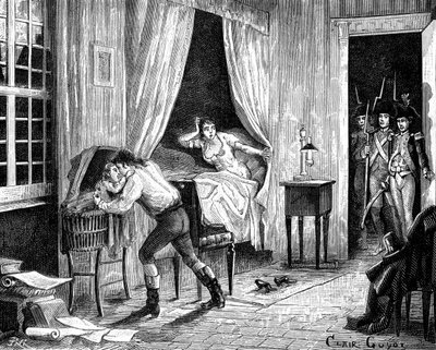 1794年3月31日，Camille Desmoulins被捕1882-1884 作者 不明