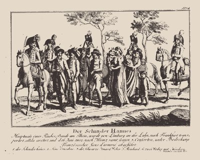 1802年，逮捕了Schinderhannes。 作者 不明