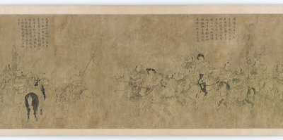 蔡文姬被俘，明朝，14-15世纪。 作者 不明