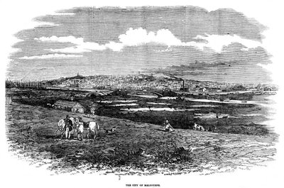 澳大利亚墨尔本市，1855年 作者 不明