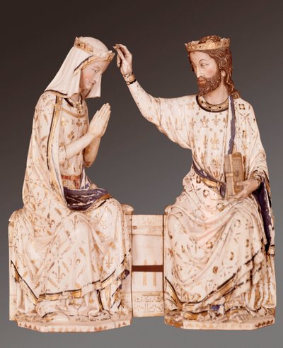 The coronation of the Virgin. Sculpture on ivory. Anonymous. 12th century. 作者 不明