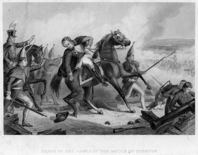 罗尔上校在特伦顿战役中的去世，1776年 作者 不明