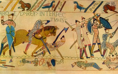 哈罗德在黑斯廷斯之战中的死亡，1066年，1944年。 作者 不明