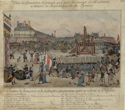 罗伯斯庇尔及其支持者于1794年7月28日被处决 作者 Unbekannt