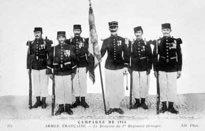 1914年法国外籍军团第一团的旗帜 作者 不明