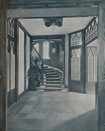 贝伦斯故居的地板和楼梯，由彼得·贝伦斯（Peter Behrens）设计，1901年 作者 不明