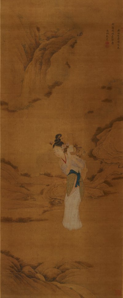 捧着花篮的玛古女神，清朝1645-1911年 作者 不明