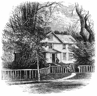 阿莫斯·本森·奥尔科特（Amos Benson Alcott）的住所1799-1888，马萨诸塞州康科德，1875年 作者 不明