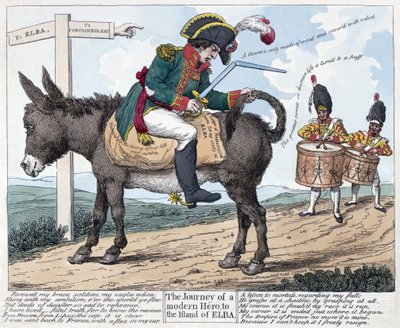 现代英雄到厄尔巴岛的旅程，1814年 作者 不明
