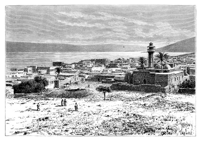 以色列提比里亚的湖泊和城市，1895年 作者 不明