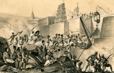 蒂波奥·塞布（Tippoo Saib）在Seringapatam的最后努力，1799年，1847年 作者 不明