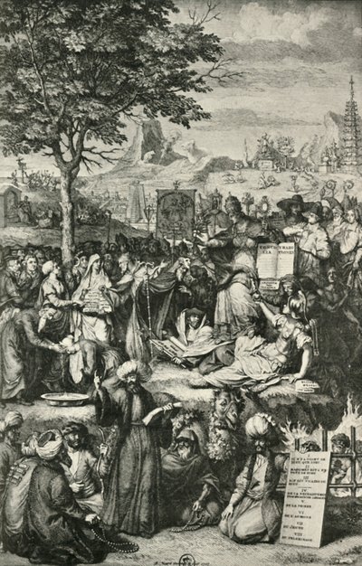 世界主要宗教，c1723，1908年。 作者 不明