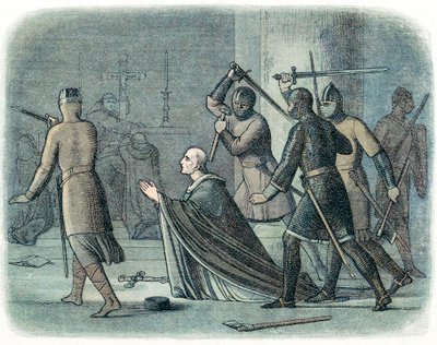 托马斯·贝克特（Thomas a Becket）被谋杀，1170年1864年 作者 不明