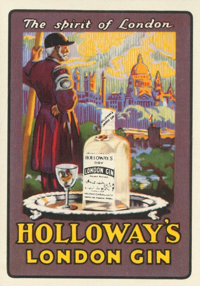 伦敦的精神-Holloways伦敦杜松子酒（c1930s）。 作者 不明