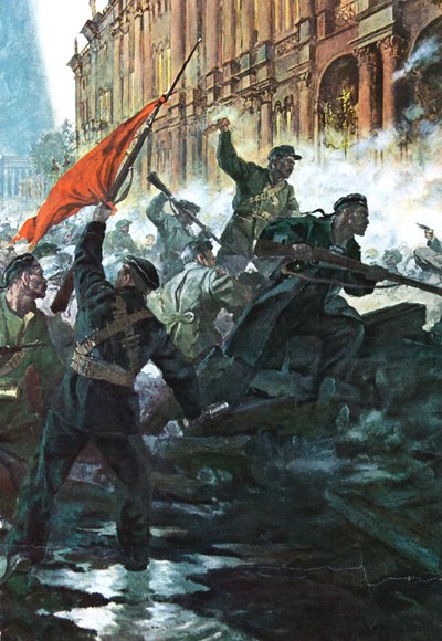1917年10月，俄国革命，圣彼得堡，冬宫的暴风雨 作者 不明