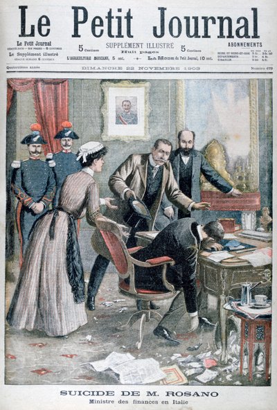 那不勒斯意大利财政大臣罗萨诺（Signor Rosano）自杀，1903年 作者 不明