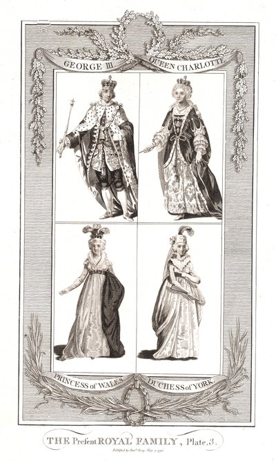 当时的皇室家族1795年5月9日由亚历山大·霍格（Alexander Hogg）发布 作者 不明