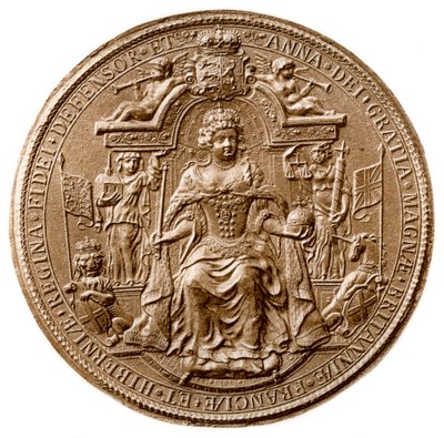 1702-1714年，安妮女王第三次大封印，正面，1702-1714年，1906年 作者 不明