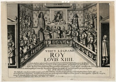 这就是好国王路易十四。国王公开接见，1668年。 作者 不明