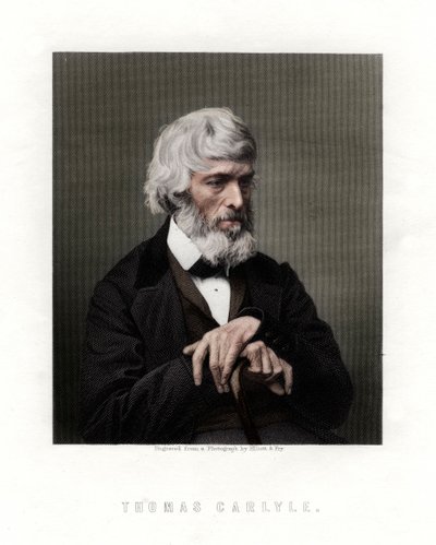 托马斯·卡莱尔（Thomas Carlyle），苏格兰散文家，讽刺作家和历史学家，19世纪中叶 作者 不明