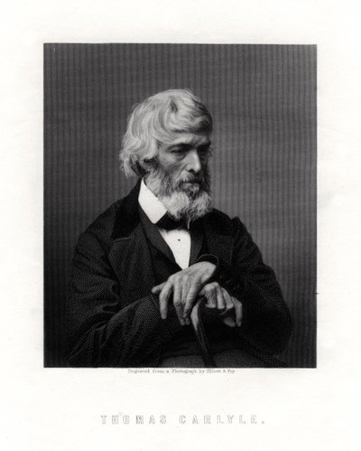 托马斯·卡莱尔（Thomas Carlyle），苏格兰散文家，讽刺作家和历史学家，19世纪中叶 作者 不明