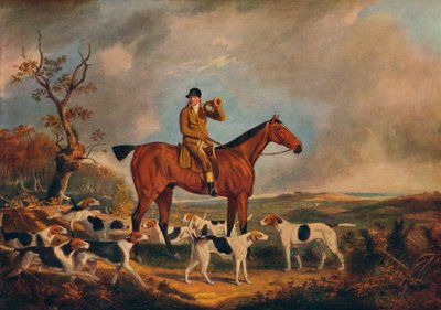 托马斯·奥尔德克（Thomas Oldaker）于1922年在咸菜和猎犬上嬉戏 作者 不明