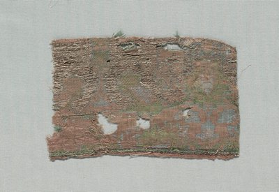 意大利哥特式丝绸的三个碎片，1350-1399年。 作者 不明