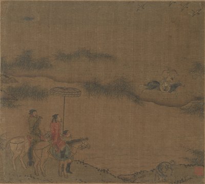 三只骑兵狩猎野鹅，960-1279年。 作者 不明