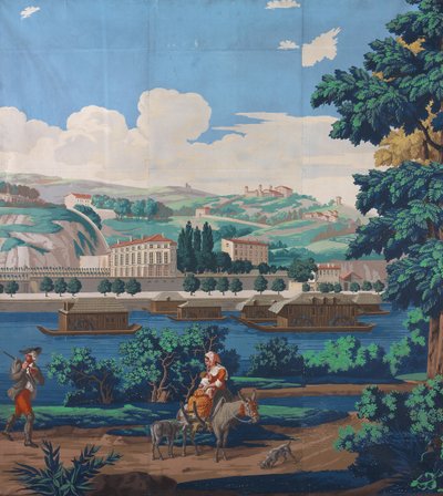 三张合在一起的画板：法国里昂的风景》，1821年第一版。 作者 不明