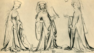 1943年，三名年轻妇女，c1400。 作者 不明