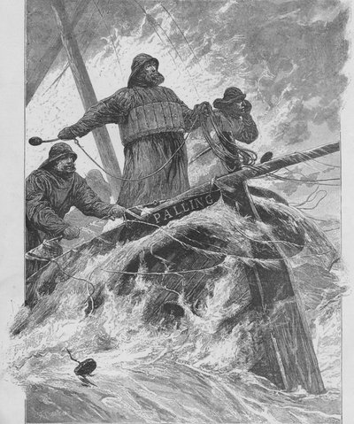 投掷生命线，1890年。 作者 不明