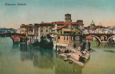 提比里娜岛（Tiberina Island），摄于1900年。 作者 不明