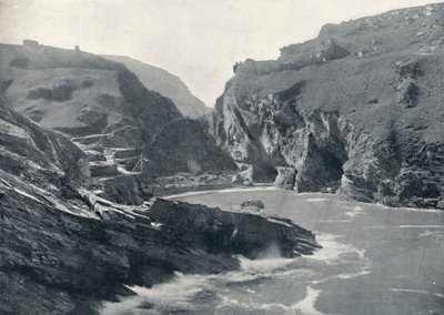 廷塔杰尔-展示亚瑟王城堡，1895年 作者 不明