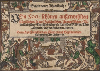 扉页来自Schön newes Modelbuch第1r页，1608年。 作者 不明