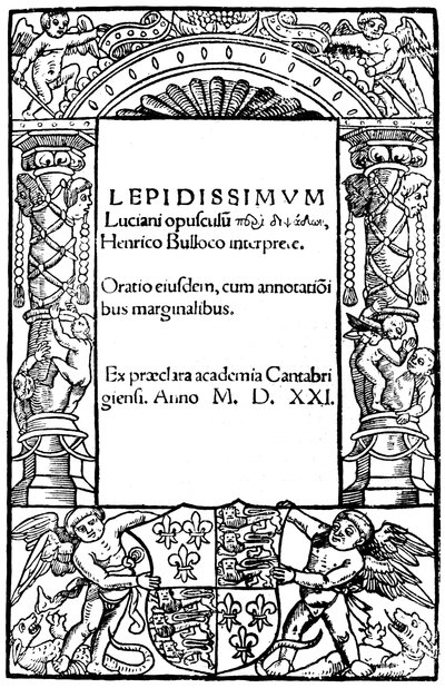 Lucian的标题页，1521年，1893年 作者 不明